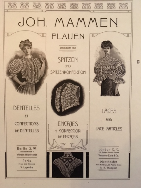 Das Plauener Spitzenmuseum historische Werbeanzeige 